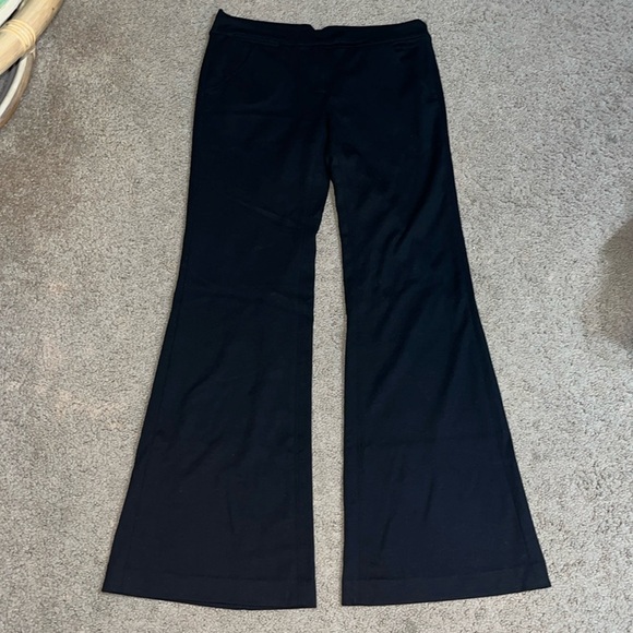 Diane Von Furstenberg DVF Newport Flare Wool Trouser Dress Pants Black 6 - Picture 2 of 11